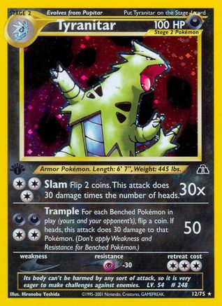 Tyranitar (12/75) [Neo Discovery] 1st Edition Holofoil - Holo Rare