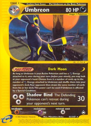 Umbreon (41/147) [Aquapolis] Reverse Holofoil - Rare