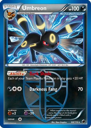 Umbreon (Team Plasma) (064/116) [Plasma Freeze] Reverse Holofoil - Holo Rare