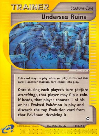 Undersea Ruins (138/147) [Aquapolis] Reverse Holofoil - Uncommon