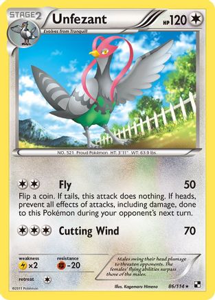 Unfezant (86/114) [Black and White] - Rare