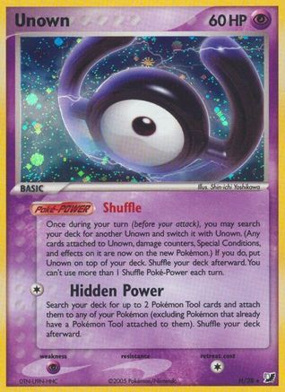 Unown (H) (H/115) [Unseen Forces] Holofoil - Holo Rare