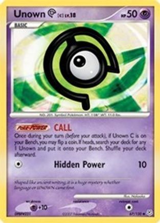 Unown [C] (067/130) [Diamond and Pearl] Reverse Holofoil - Uncommon