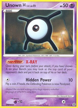 Unown [X] (071/132) [Secret Wonders] - Uncommon