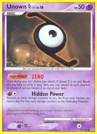 Unown [Z] (72/132) [Secret Wonders] - Uncommon