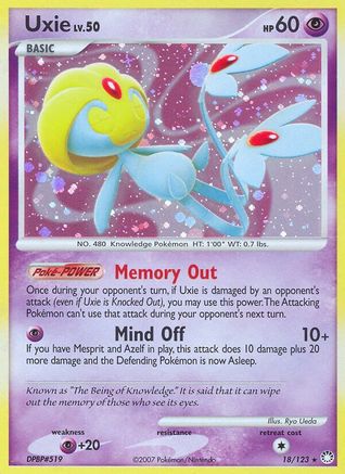 Uxie (18/123) [Mysterious Treasures] Reverse Holofoil - Holo Rare