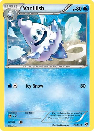 Vanillish (36/135) [Plasma Storm] Reverse Holofoil - Uncommon