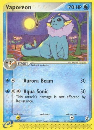 Vaporeon (25/100) [Sandstorm] Reverse Holofoil - Rare