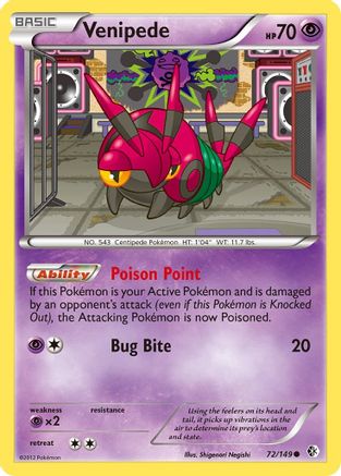 Venipede (72/149) [Boundaries Crossed] Reverse Holofoil - Common