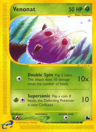 Venonat (112/144) [Skyridge] Reverse Holofoil - Common