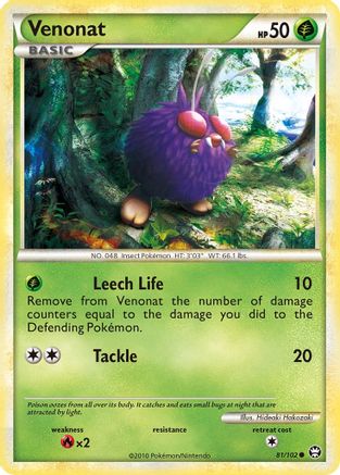Venonat (081/102) [Triumphant] Reverse Holofoil - Common