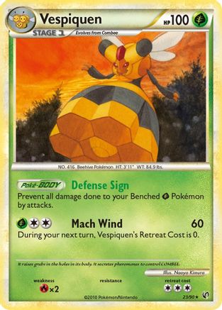 Vespiquen (23/90) [Undaunted] Reverse Holofoil - Rare