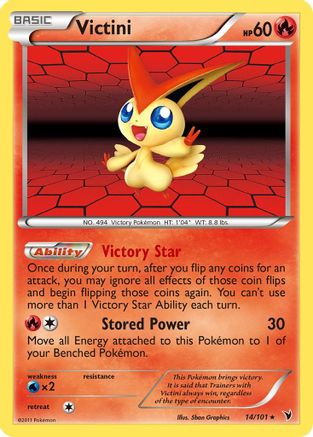 Victini (14/101) [Noble Victories] Reverse Holofoil - Holo Rare