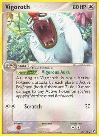 Vigoroth (50/107) [Deoxys] Reverse Holofoil - Uncommon