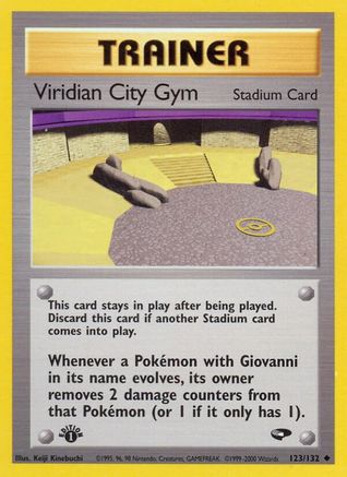 Viridian City Gym (123/132) [Gym Challenge] 1st Edition - Uncommon