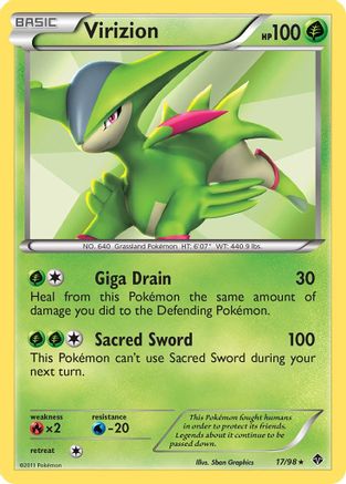 Virizion (17/98) [Emerging Powers] Reverse Holofoil - Holo Rare