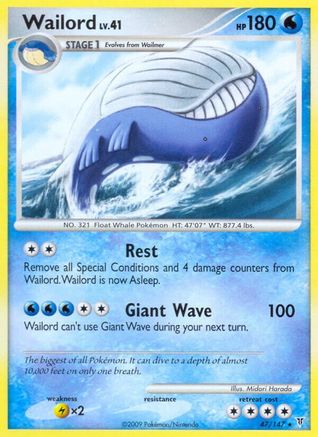 Wailord (47/147) [Supreme Victors] Reverse Holofoil - Rare