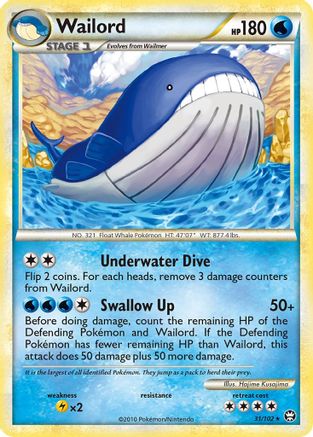 Wailord (031/102) [Triumphant] Reverse Holofoil - Rare