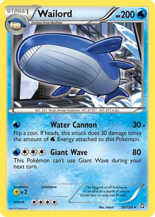 Wailord (26/124) [Dragons Exalted] Holofoil - Holo Rare
