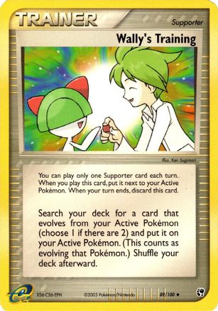 Wally's Training (089/100) [Sandstorm] Reverse Holofoil - Uncommon