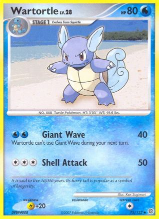 Wartortle (75/132) [Secret Wonders] Reverse Holofoil - Uncommon