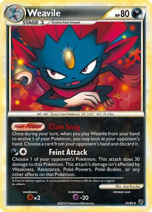 Weavile (25/90) [Undaunted] Reverse Holofoil - Rare