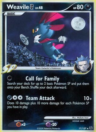 Weavile G (17/127) [Platinum] Reverse Holofoil - Holo Rare