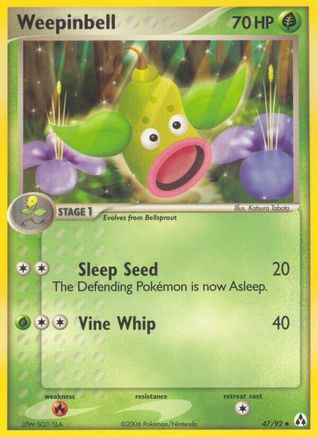 Weepinbell (47/92) [Legend Maker] Reverse Holofoil - Uncommon