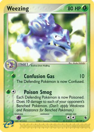 Weezing (024/109) [Ruby and Sapphire] Reverse Holofoil - Rare