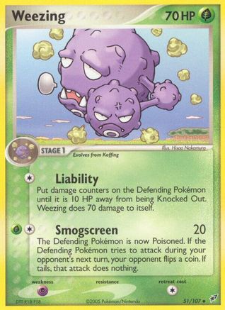Weezing (51/107) [Deoxys] Reverse Holofoil - Uncommon
