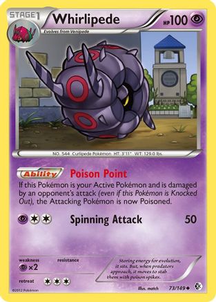 Whirlipede (73/149) [Boundaries Crossed] Reverse Holofoil - Uncommon