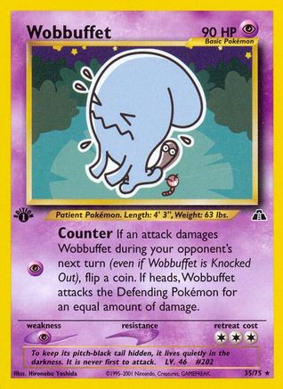 Wobbuffet (035/75) [Neo Discovery] 1st Edition - Rare