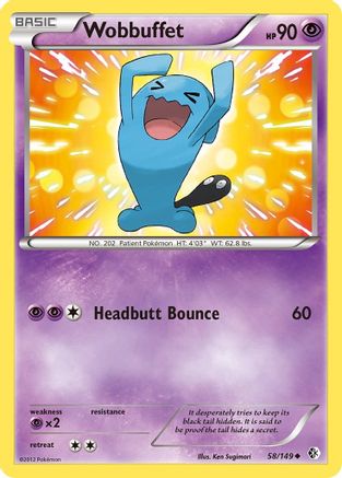 Wobbuffet (58/149) [Boundaries Crossed] Reverse Holofoil - Uncommon