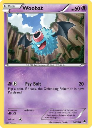 Woobat (36/98) [Emerging Powers] Reverse Holofoil - Common