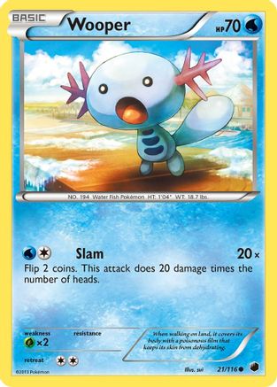 Wooper (021/116) [Plasma Freeze] Reverse Holofoil - Common