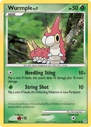 Wurmple (104/130) [Diamond and Pearl] Reverse Holofoil - Common