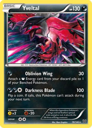 Yveltal (078/146) [XY Base Set] Reverse Holofoil - Rare