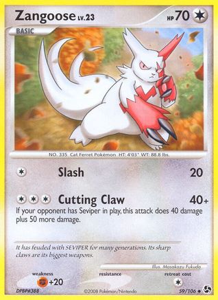Zangoose (59/106) [Great Encounters] Reverse Holofoil - Uncommon
