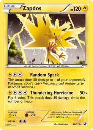 Zapdos (046/113) [Legendary Treasures] Holofoil - Holo Rare