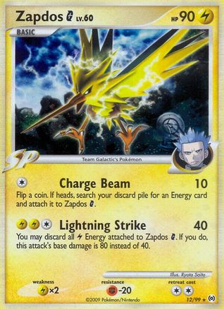 Zapdos G (012/99) [Arceus] Reverse Holofoil - Holo Rare
