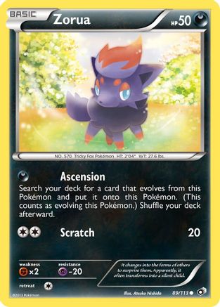 Zorua (089/113) [Legendary Treasures] Reverse Holofoil - Common