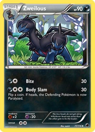 Zweilous (77/116) [Plasma Freeze] Reverse Holofoil - Uncommon