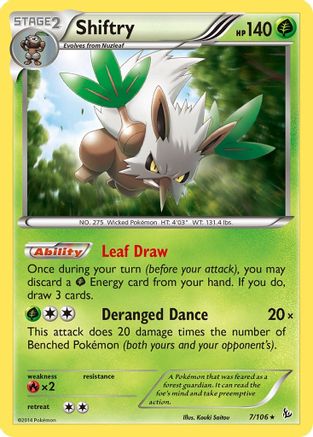 Shiftry (007/106) [XY  Flashfire] Reverse Holofoil - Holo Rare