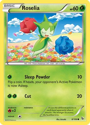 Roselia (008/106) [XY  Flashfire] Reverse Holofoil - Common