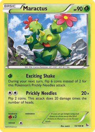 Maractus (010/106) [XY  Flashfire] Reverse Holofoil - Uncommon