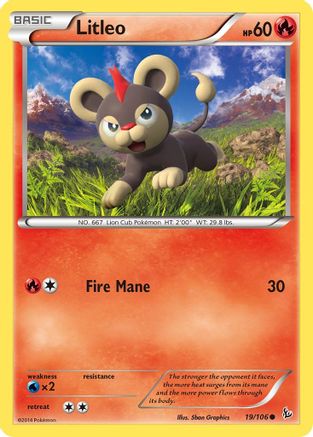 Litleo (019/106) [XY  Flashfire] - Common