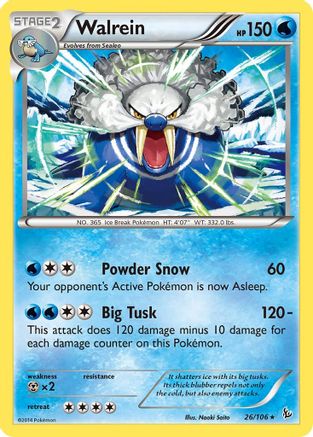 Walrein (026/106) [XY  Flashfire] Reverse Holofoil - Rare