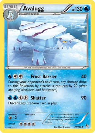 Avalugg (031/106) [XY  Flashfire] - Uncommon