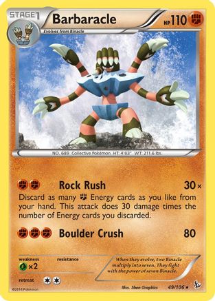Barbaracle (049/106) [XY  Flashfire] Reverse Holofoil - Rare