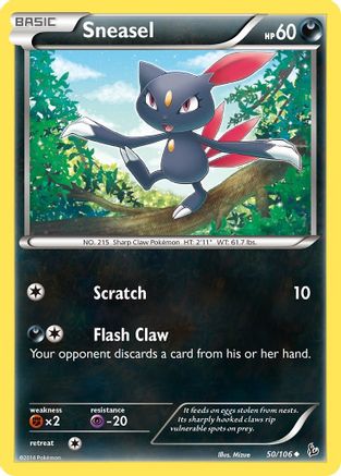 Sneasel (050/106) [XY  Flashfire] Reverse Holofoil - Uncommon